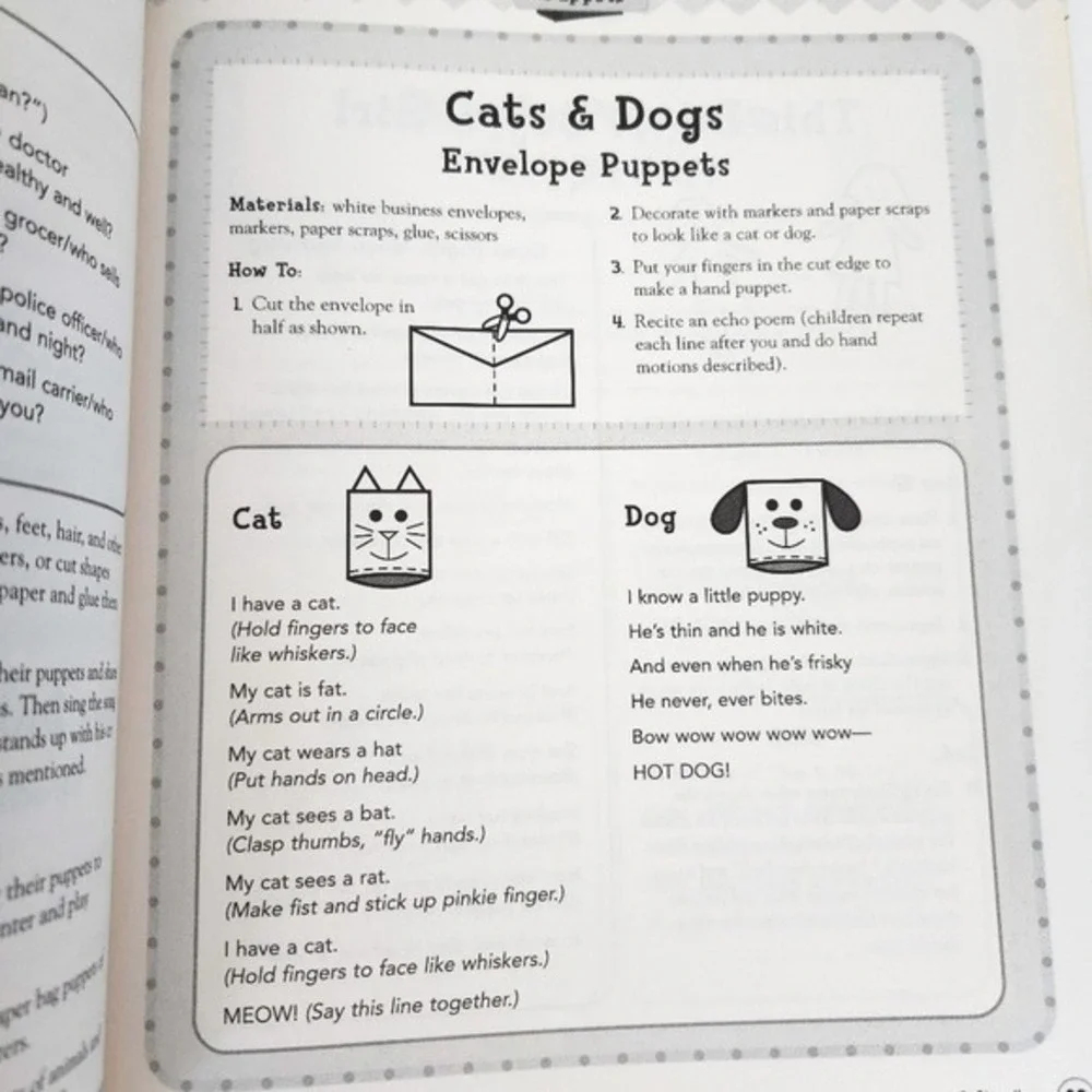 Pre-K Kindergarten Teaching Activity Books (Set of 3)- Matching, Puppets, Shapes